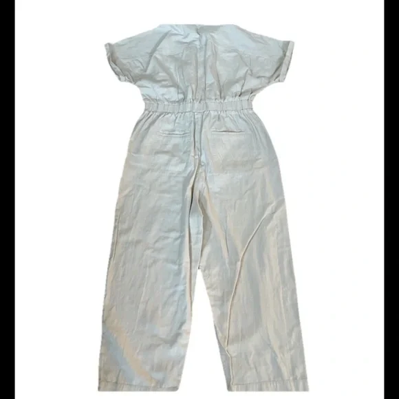 Universal Thread Women's Short Sleeve Linen Boilersuit Casual Jumpsuit Size 8 - Picture 16 of 16